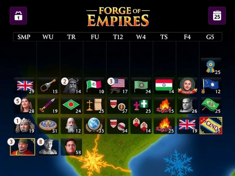 Forge of Empires 2020 Events Calendar Visual