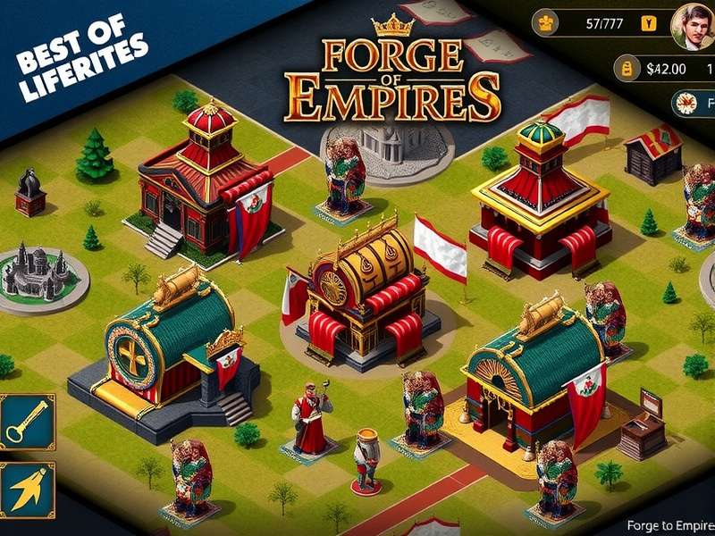 Forge of Empires Gameplay Screenshot - शहर निर्माण और युद्ध दृश्य