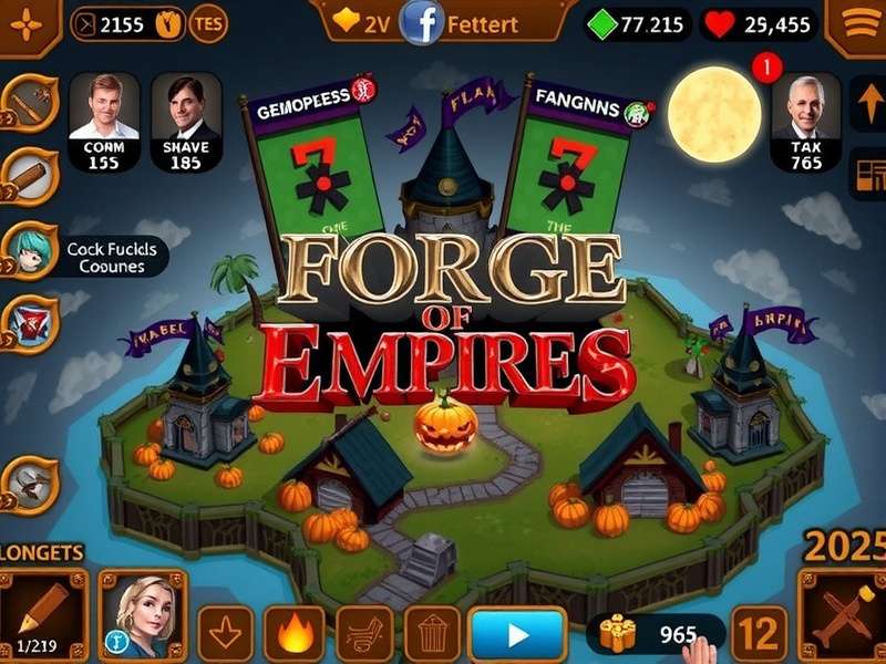 Forge of Empires 2025 Halloween Event Map showing Pharaoh's Tomb and new buildings