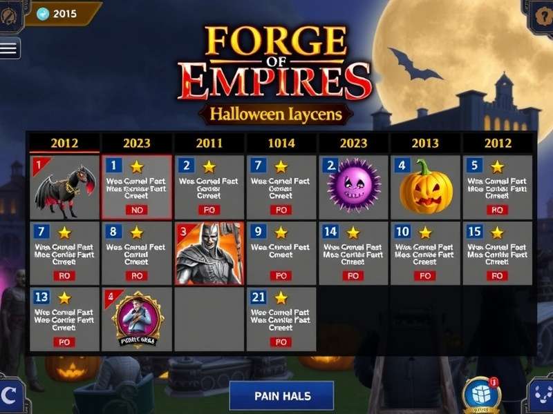 Forge of Empires Halloween Event 2025 - डरावनी सजावट और विशेष इमारतें