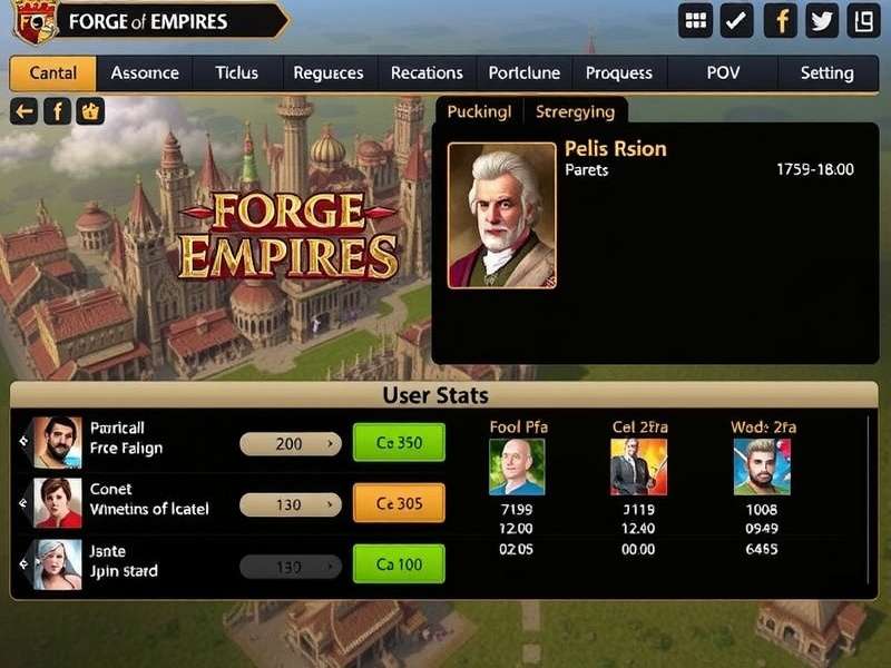 Forge of Empires शहर निर्माण दृश्य - एक विकसित ऐतिहासिक शहर