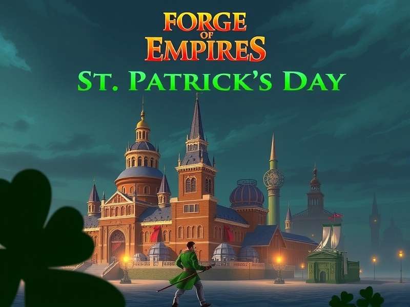 Forge of Empires 2025 St Patrick's Day इवेंट मैप दृश्य