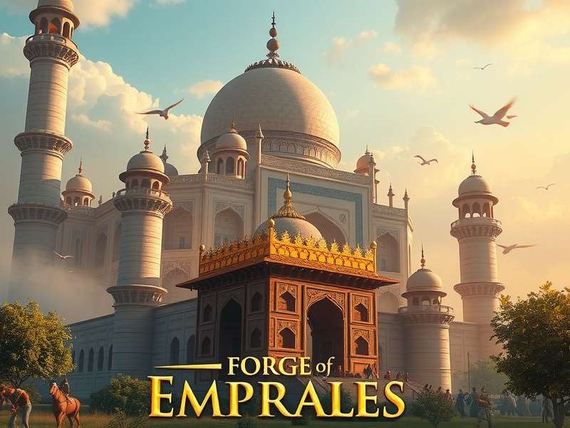 Forge of Empires गेम में एक विकसित शहर का दृश्य