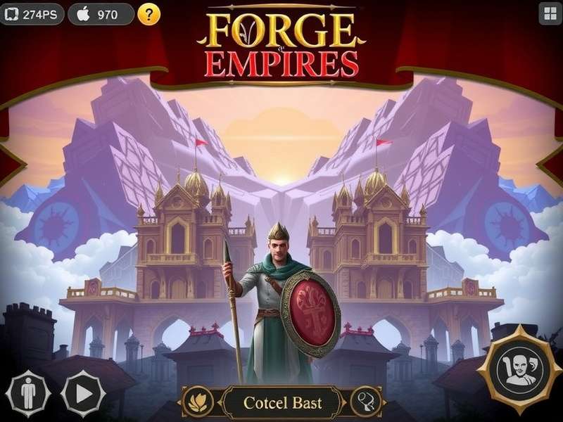Forge of Empires Beta Forum इंटरफ़ेस हिंदी में दिखाते हुए