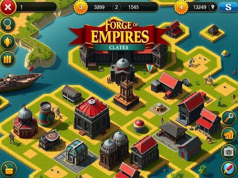 Forge of Empires प्रारंभिक गेम शहर लेआउट