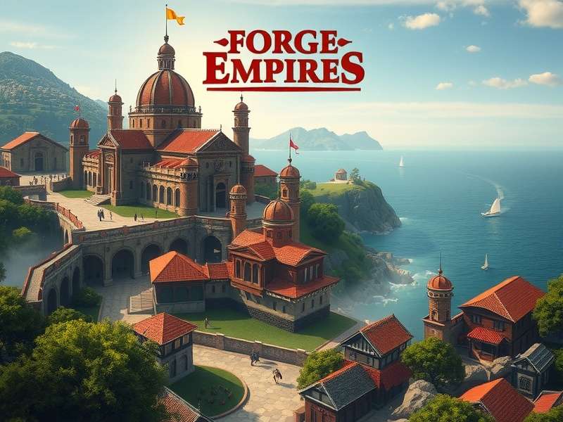 Forge of Empires Italian language interface showing advanced city layout with cultural buildings and military units