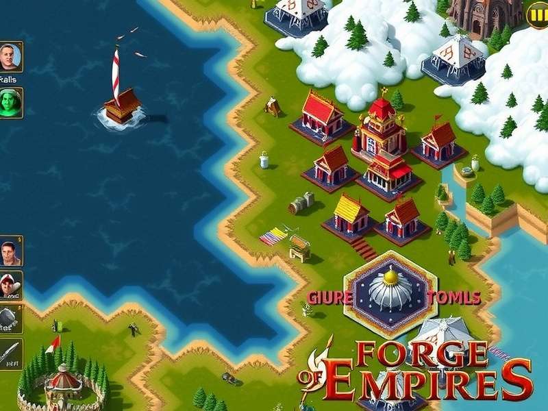 Forge of Empires Suomi strategic map showing city layout and resources