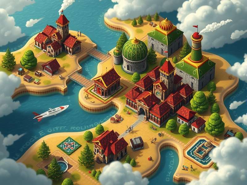 Forge of Empires UK Interface showing British-themed city layout and strategy