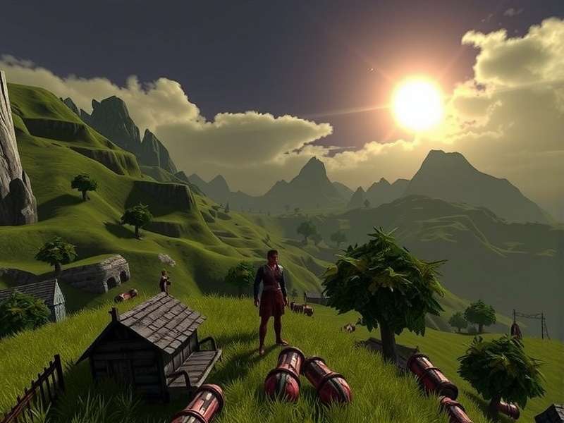 A thriving Forge of Empires city spanning multiple eras, showing advanced buildings and decorations