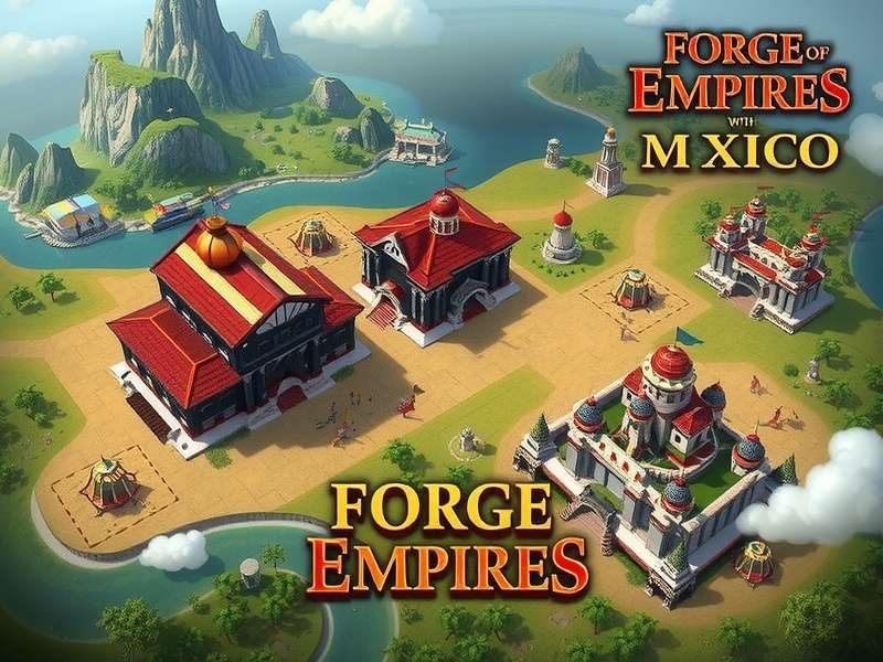 Strategic city planning in Forge of Empires showcasing buildings and roads