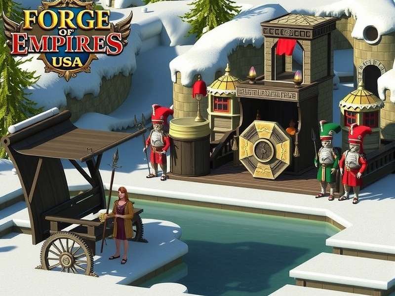 Strategic overview of a Forge of Empires city layout with buildings and roads