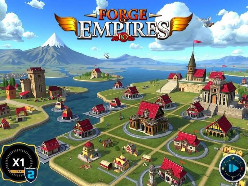 Thriving metropolis in Forge of Empires showcasing buildings from multiple eras
