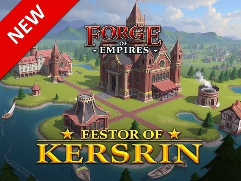 Strategic city planning in Forge of Empires browser game showing buildings and roads