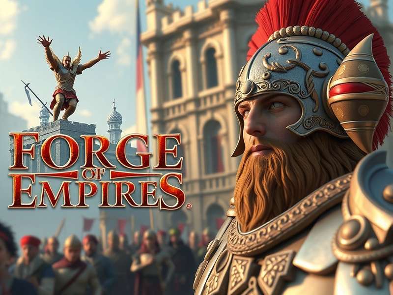 Forge Of Empires gameplay screenshot showing city-building and historical eras