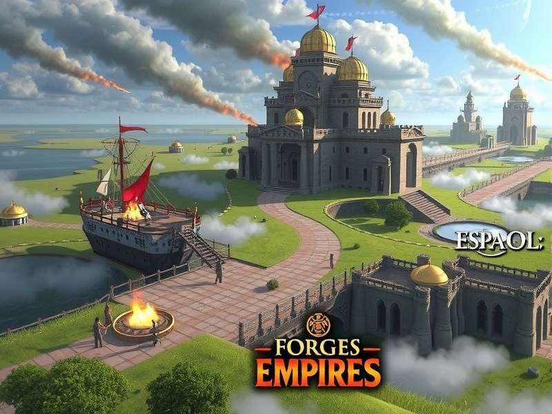 Spanish Forge of Empires community gathering in a virtual city