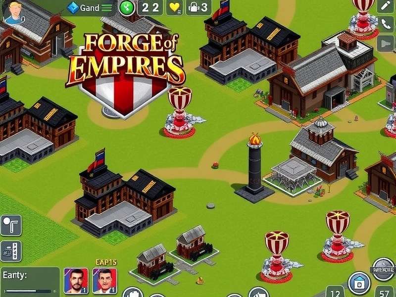 Forge of Empires Winter Event city scene with decorations
