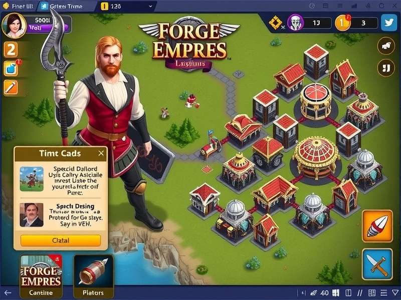 Strategic city layout in Forge of Empires showing efficient road and building placement