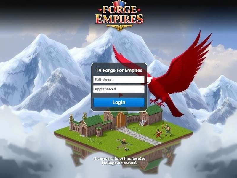 Forge of Empires login dashboard showing city overview and resource bars