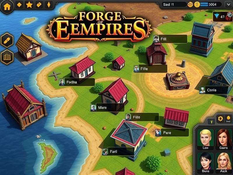 Forge of Empires Fandom banner showing city building and military units across ages