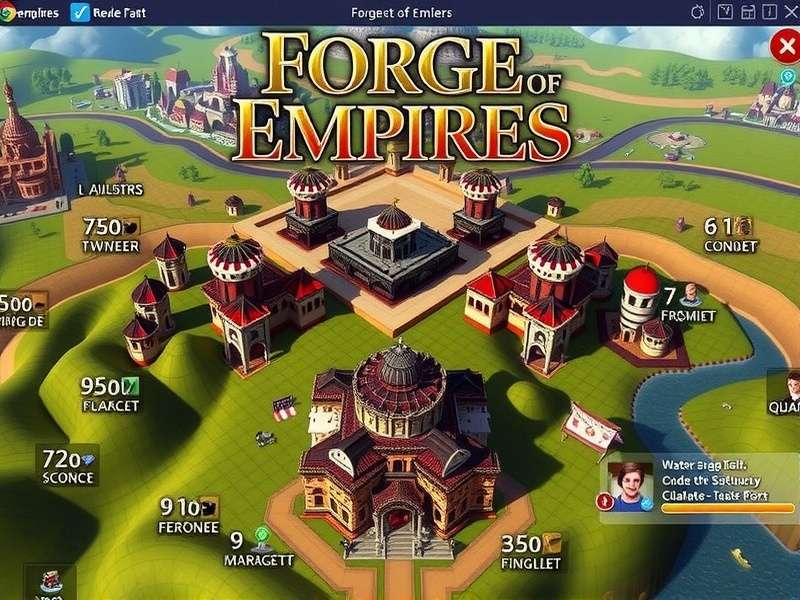 Forge Of Empires GB Calculator interface showing Great Buildings levels, forge points required, and rewards breakdown
