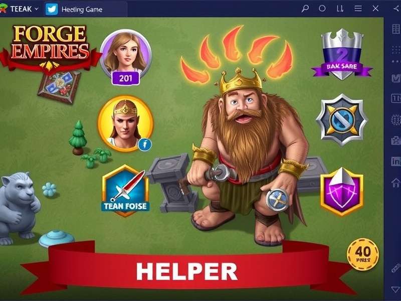 Forge of Empires city overview showing multiple eras and optimized layout