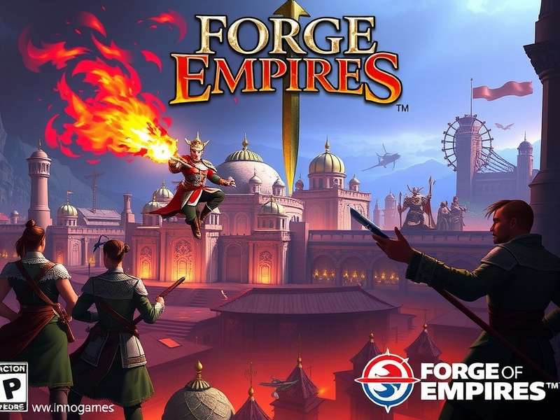 Forge of Empires Innogames – epic city-building strategy game banner showing a medieval city