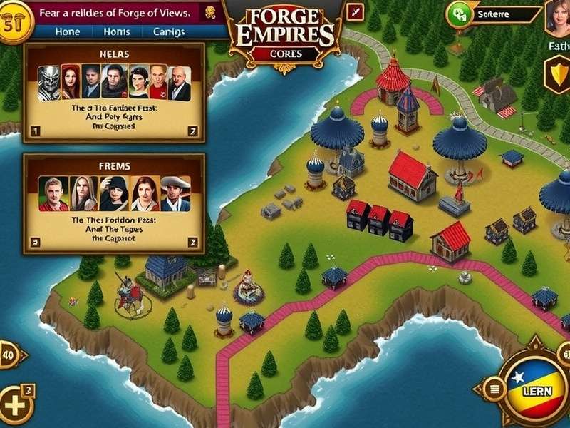 Forge of Empires Fellowship Event 2025 key art with alliance members and rewards